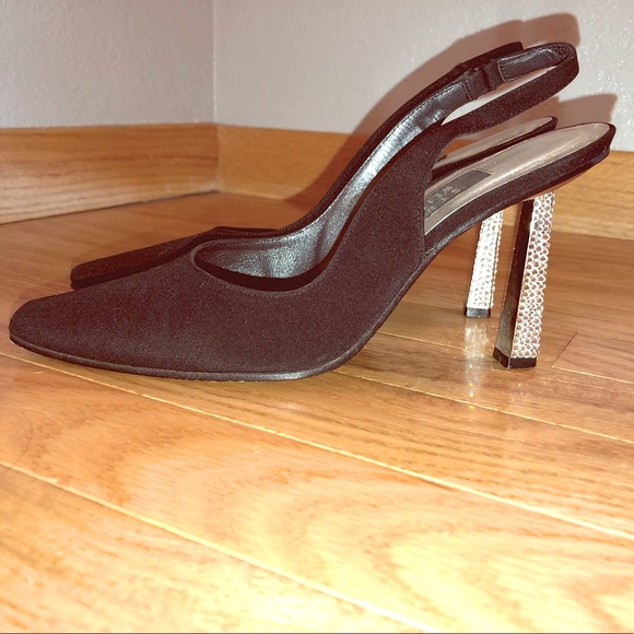 Vintage Stuart Weitzman Rhinestone Studded Mirror Heels - Picture 2 of 10